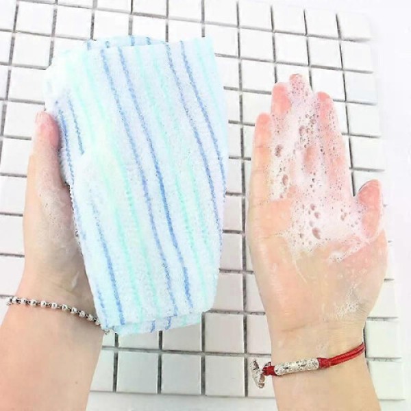 Korean Long Exfoliating Viscose Back Scrub Towel, Viscose Bath Towel 30x100